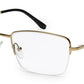 Golden Rectangle Half Rim Titanium Frame for Men