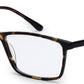 Brown Tort. Rectangle Full Rim Acetate Eyeglass Frame for Men