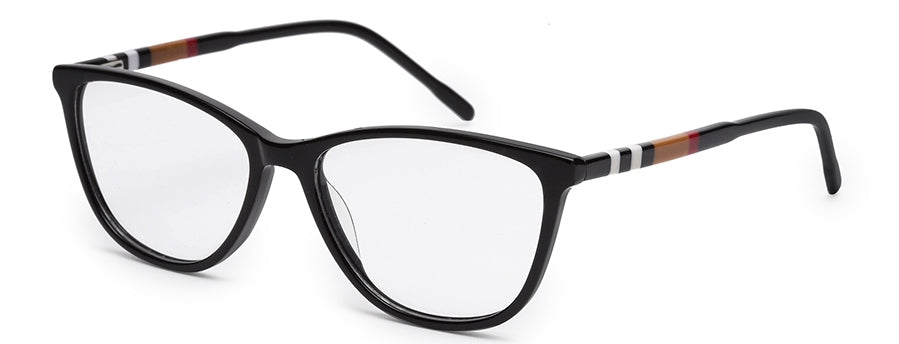 Black Cateyes Full Rim Acetate Eye Frames for Women