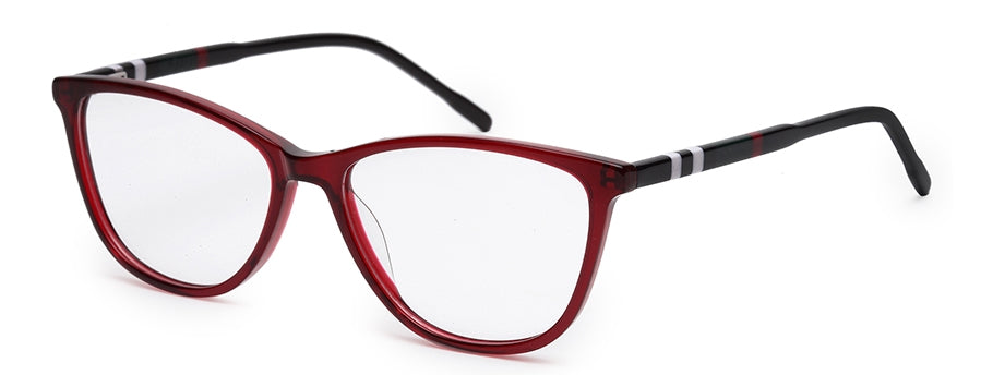 Red Cateyes Full Acetate Spectacle Frames for Female