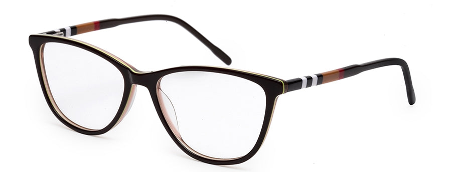 Brown Cateyes Full Rim Acetate Ladies Glasses Frame