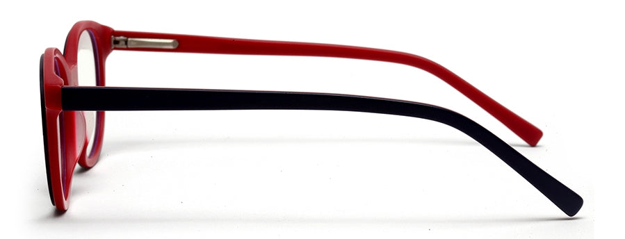 Red Oval Full Rim Acetate Frame for Kids