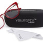 Red Cateyes Full Rim Acetate & Metal Women Eyeglasses Frame