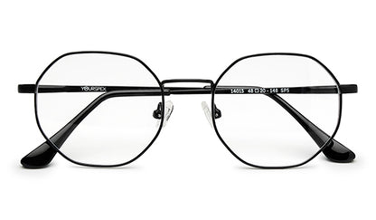 Stylish Hexagon Black Spectacles