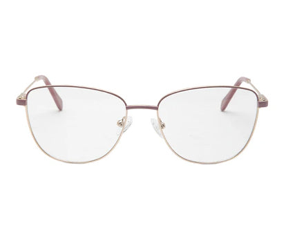 Pink Oval Glass Frame in Metal for Women