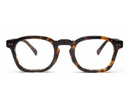 Brown Tort Rectangle Full Rim Acetate Frame for Men