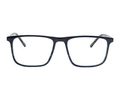 Blue Black Square Shaped Acetate Eyeglasses Frames for Men