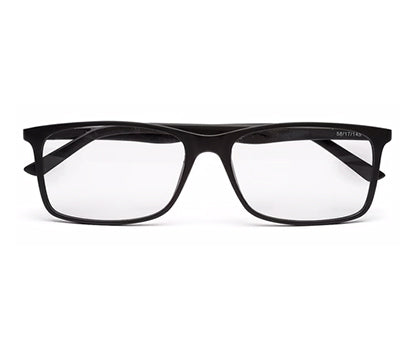Black Matte YourSpex Flex Rectangle Eyeglass for Men