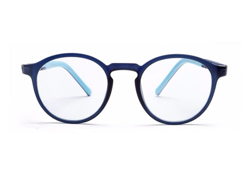 Blue Oval Shape Glasses Full Rim TR-90 Frame for Kids