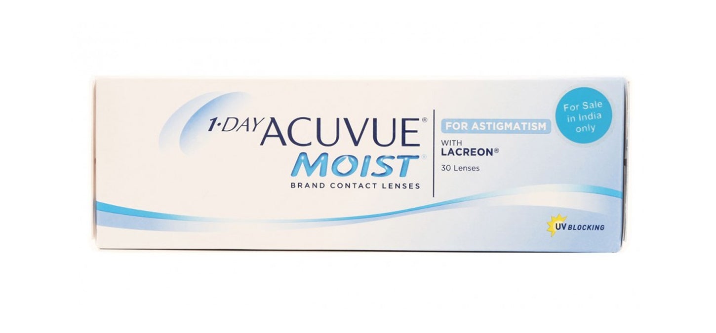 Acuvue 1-Day MOIST For Astigmatism Daily Disposable Contact Lenses (30 Lens/Box)