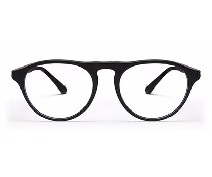 Black MOD Aviator Style Acetate Eyeglasses Frames for Men