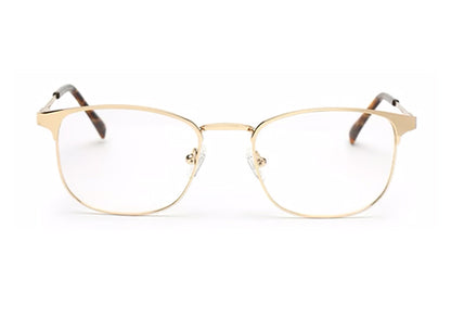 GOLDEN CLUBMASTER EYEGLASSES WITH TORT TEMPLE