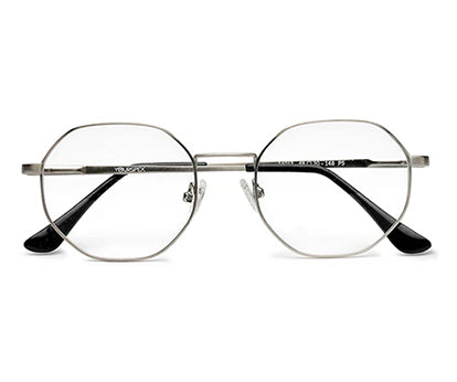 Stylish Hexagon Silver Spectacles