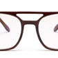 Brown MOD Aviator Style Acetate Eyeglasses Frames for Men