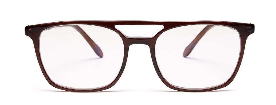 Brown MOD Aviator Style Acetate Eyeglasses Frames for Men