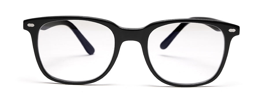 Black Wayfarer Style Acetate Eyeglass Frame for Men