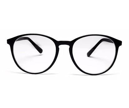 Black Oval Style Eyeglass Acetate Frame for Unisex