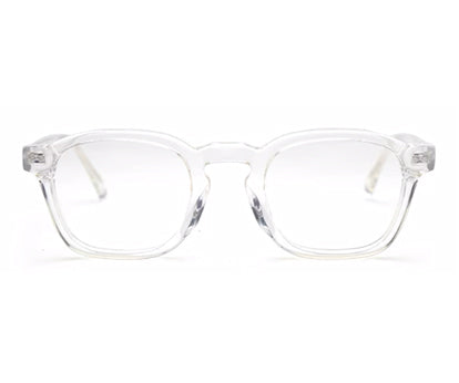 Transparent Rectangle Full Rim Acetate Frame for Men & Women