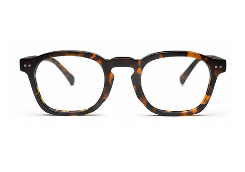 Brown Tort Rectangle Full Rim Acetate Frame for Men