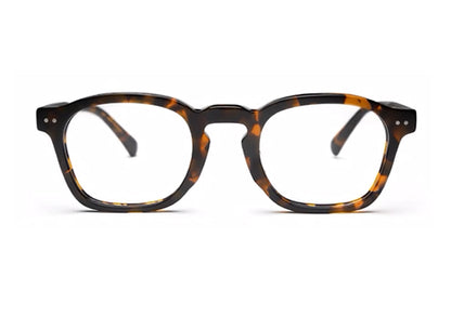 Brown Tort Rectangle Full Rim Acetate Frame for Men