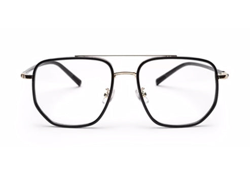 Zenith Titanium Irregular Black & Golden Chasma Frame for Men