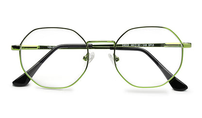 Stylish Hexagon Green Spectacles