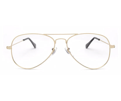 Gold Aviator Unisex Spectacle Frame