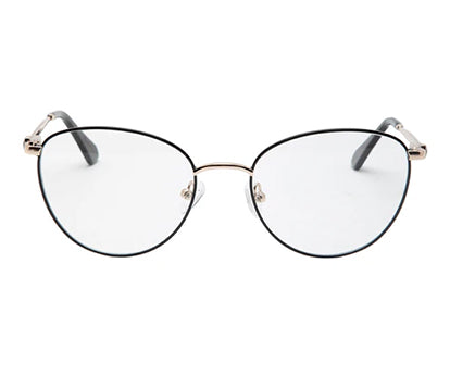 Golden Black Cateye Glass Frame for Women