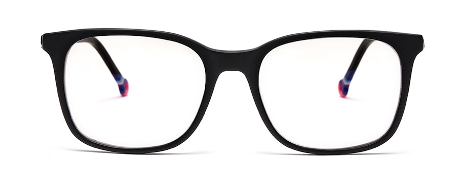 Black Squared Shape Acetate Eyeglasses Frames for Men