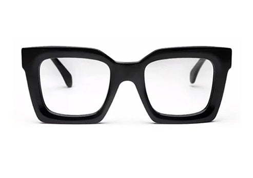Thick Black Square Full Rim Acetate Frame for Men & Women