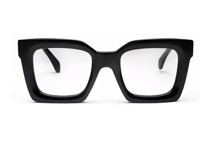Thick Black Square Full Rim Acetate Frame for Men & Women