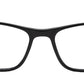 Black Rectangle Eyeglasses Acetate Frame with Gold Metal Temple for Men & Women