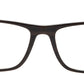 Brown Rectangular Acetate Men's Glasses Frame with Metal Temple