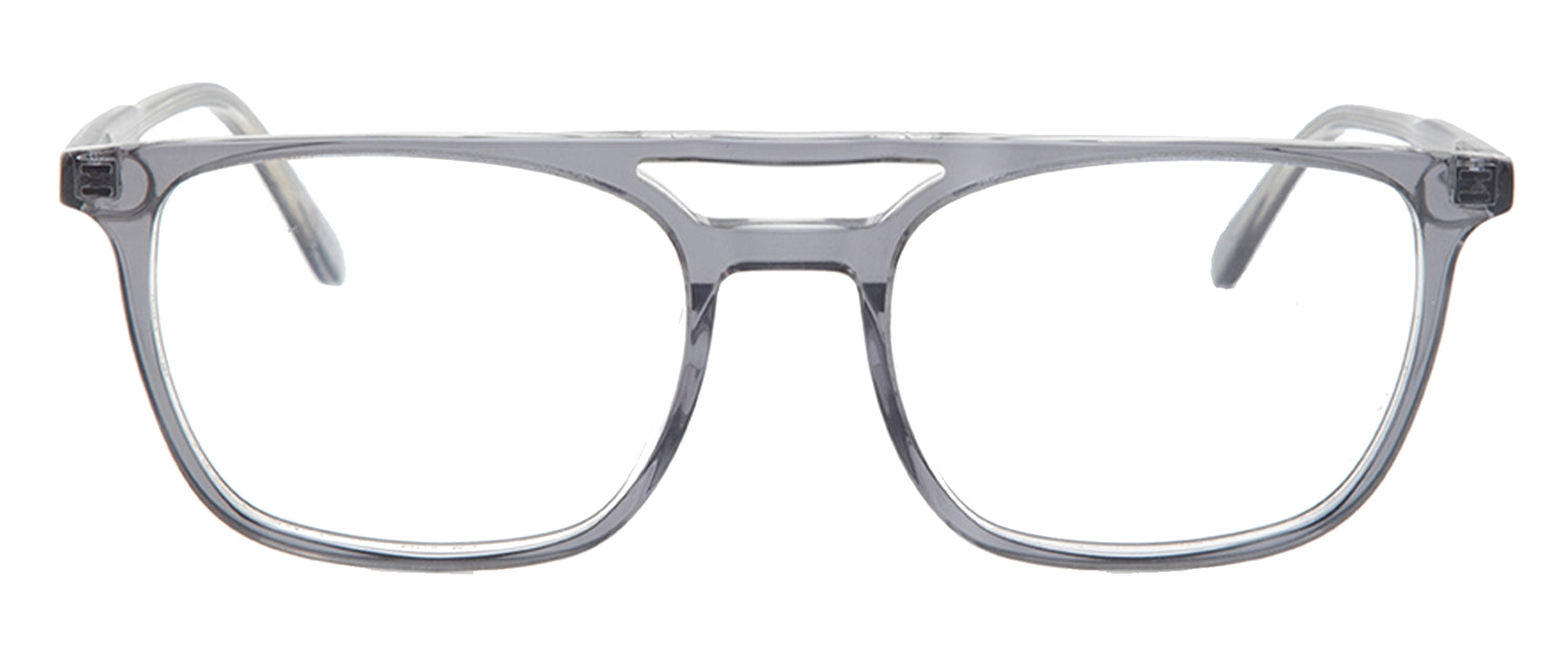 Light Grey MOD Aviator Acetate Eyeglass Frame for Men