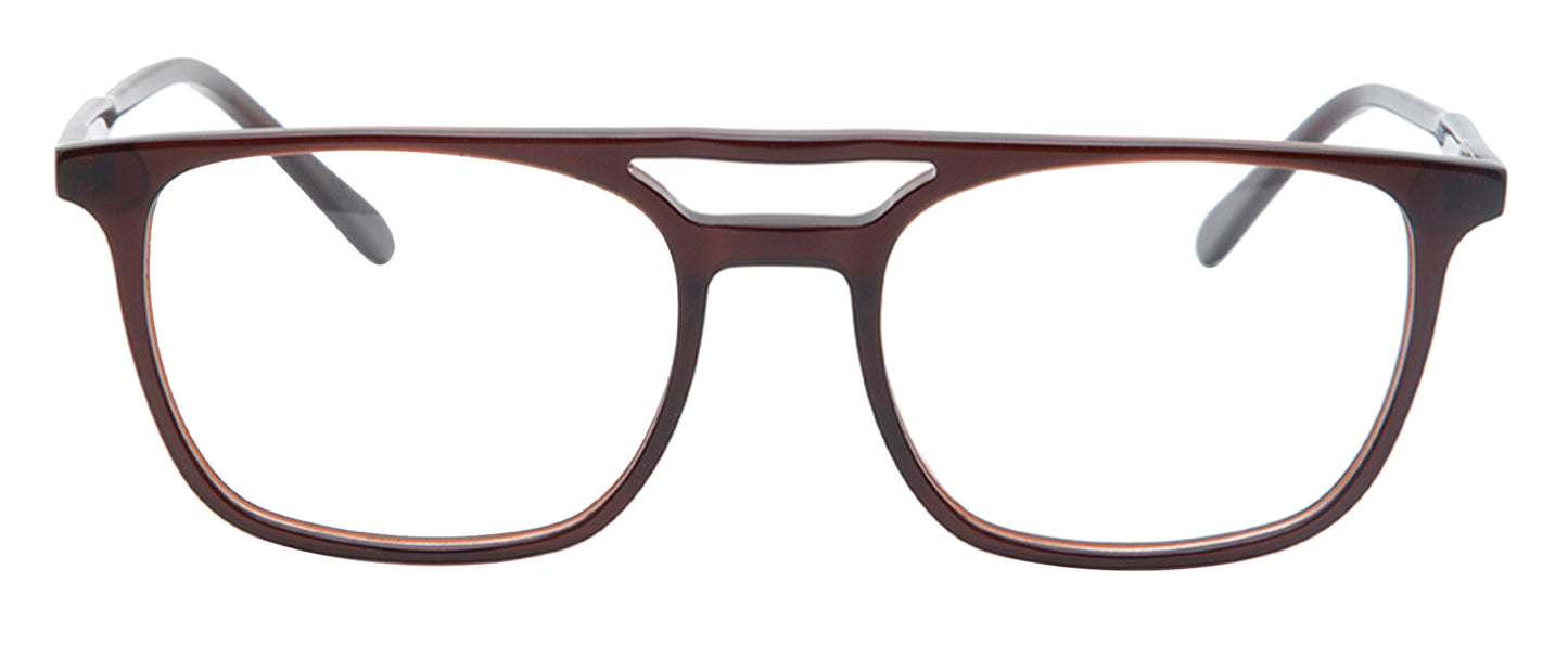 Brown MOD Aviator Acetate Eyeglass Frame for Men