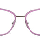 Purple Cateye Style Metal Acetate Women Eyeglasses Frame