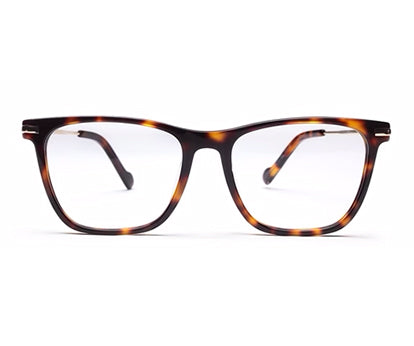 Brown Tort Square Full Rim Acetate Metal Frame for Men