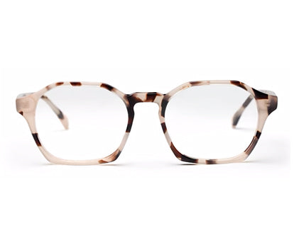Snow Leopard Hexagon Full Rim Acetate Frame For Women