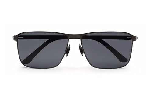 Zenith UV400 Titanium Large Black Polarized Goggles for Men with Grey Temple