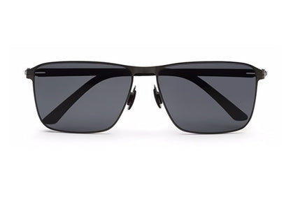 Zenith UV400 Titanium Large Black Polarized Goggles for Men with Grey Temple