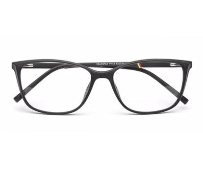 Full Frame Rectangle Matte Black Eyeglass for Women