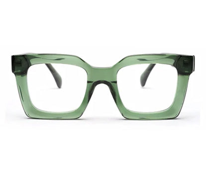Thick Green Square Full Rim Acetate Frame