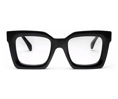 Thick Black Square Full Rim Acetate Frame for Men & Women