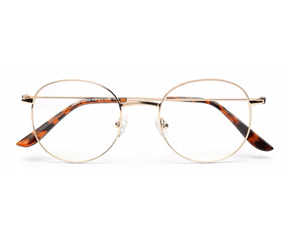 GOLDEN OVAL UNISEX SPECTACLE FRAME WITH TORT TEMPLE