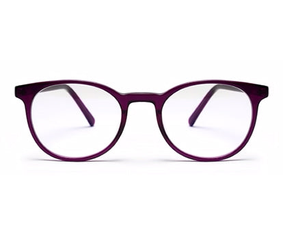 Purple Oval Shape Acetate Frame for Unisex