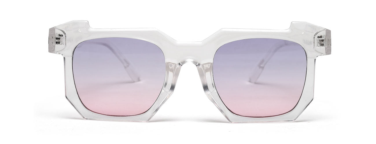 Transparent Gradient Pink Blue Vintage UV Protected Sunglass for Men & Women