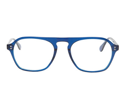 Blue MOD Aviator Style Acetate Eyeglass Frame for Men