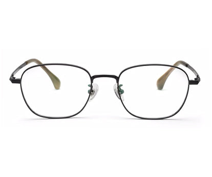 Zenith Titanium Black Square Unisex Specs Frame with Round Edges