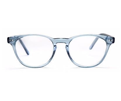 Transparent Blue Cateyes Full Rim Acetate Frame for Men & Women