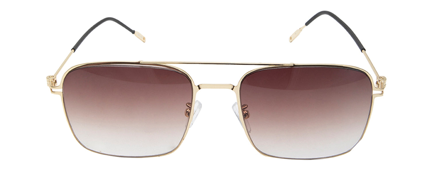 Gradual Brown Square Shaped UV Sunglass